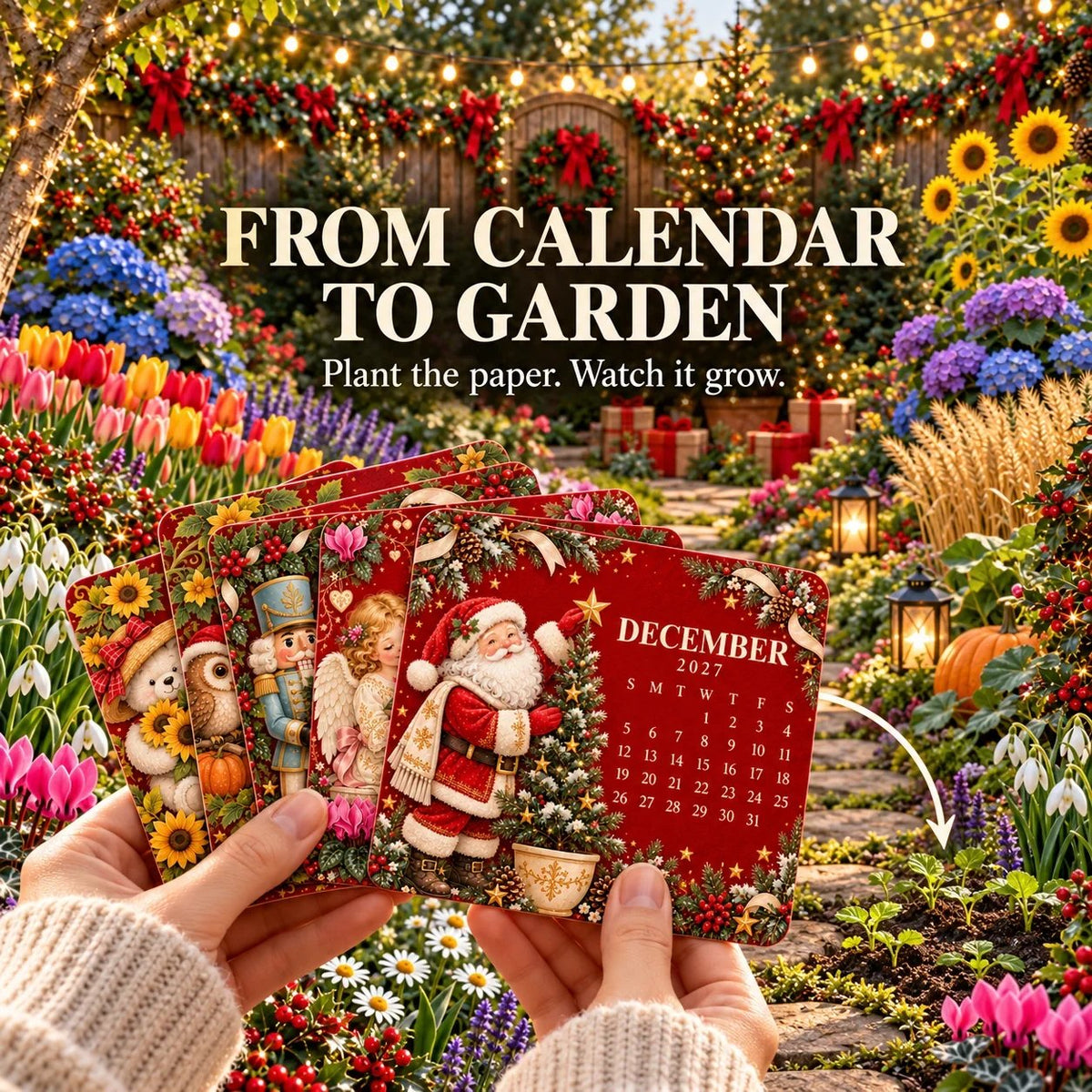 Christmas Limited Edition Seed Calendar 2027 — With Optional Wooden Stand