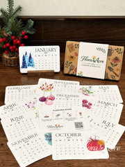 Timeless Seed Calendar 2027 — botanical monthly cards